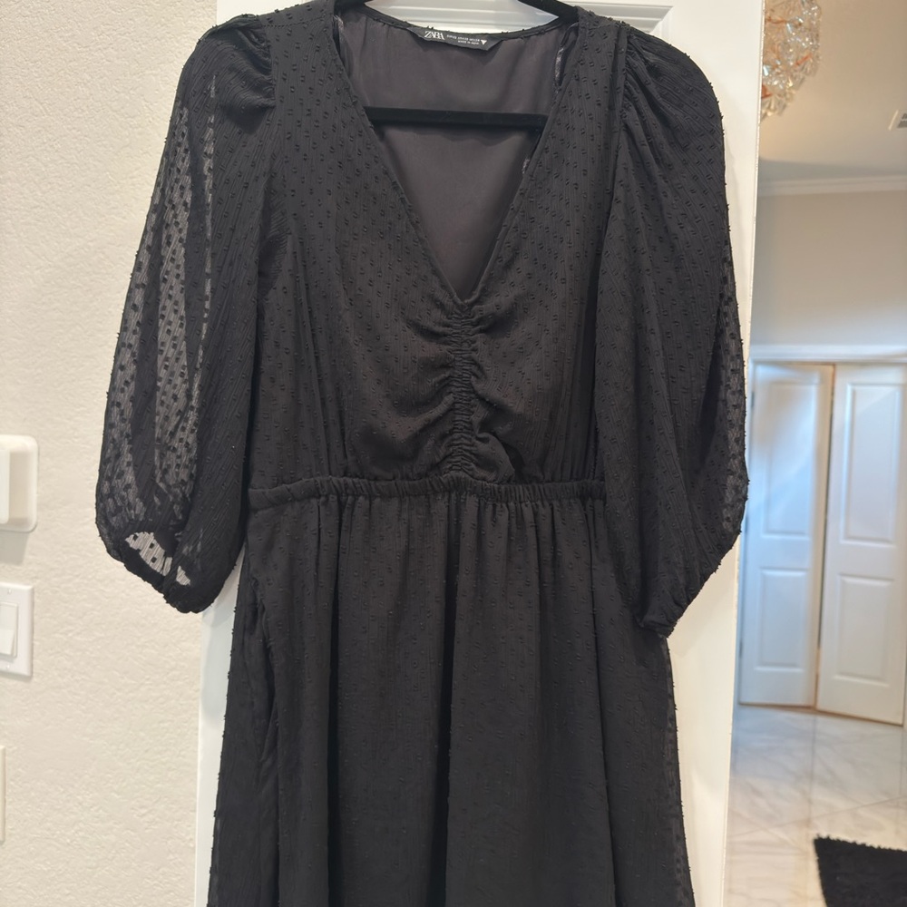 Zara Swiss for black dress